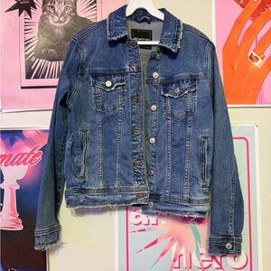 GUCCI LOGO Classic Blue Denim Jean Jacket